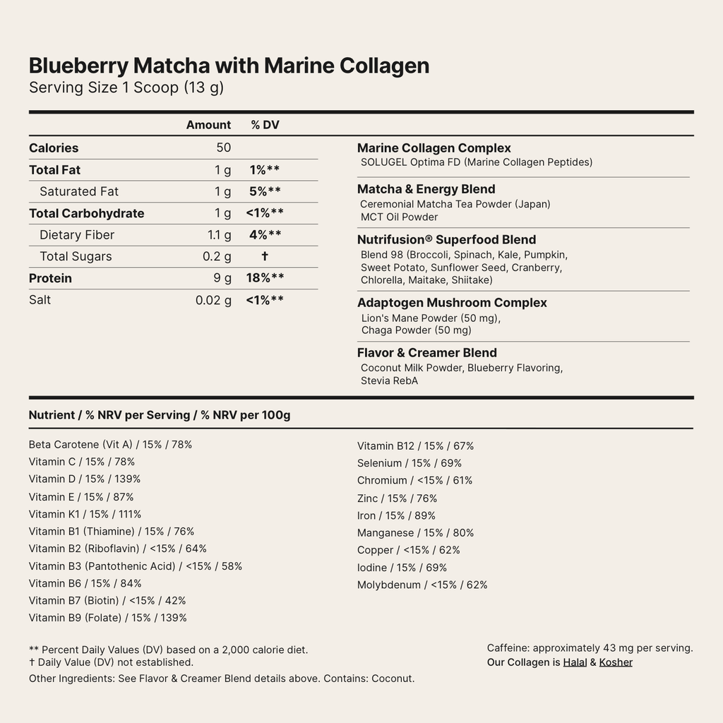 Blueberry Matcha with Collagen