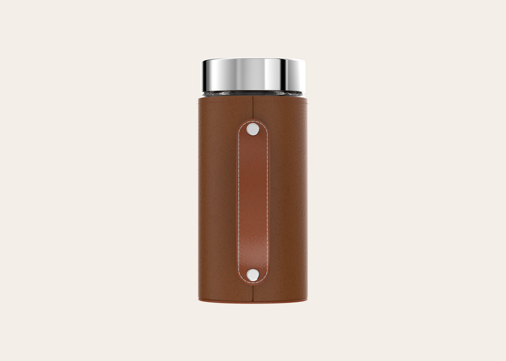 Bottle Faux-Leather Pouch with Handle