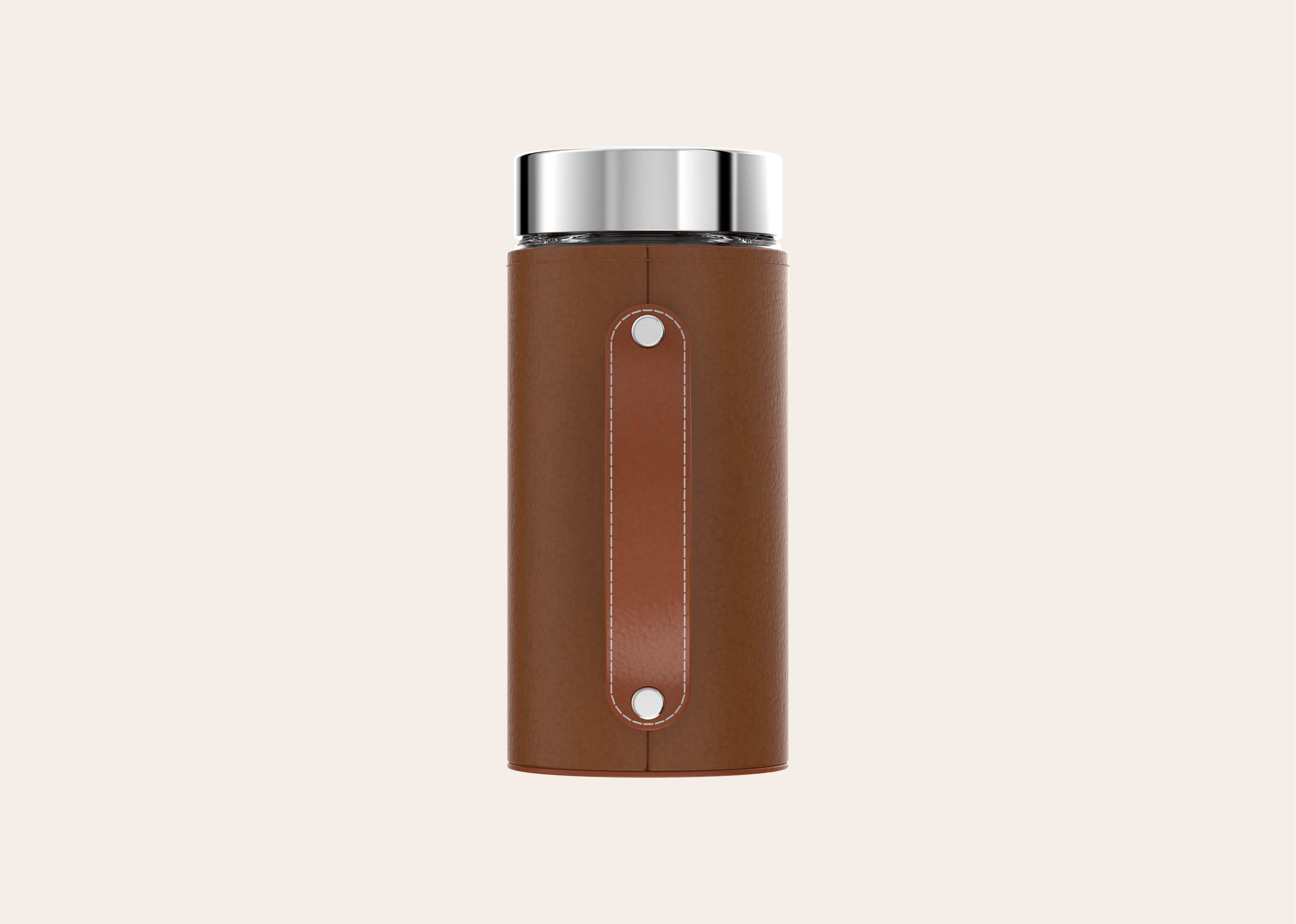 Bottle Faux-Leather Pouch with Handle