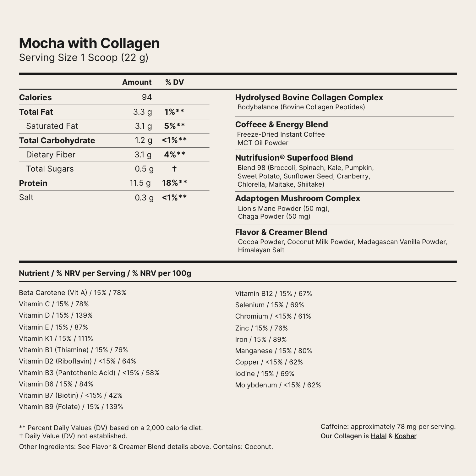 Mocha with Collagen